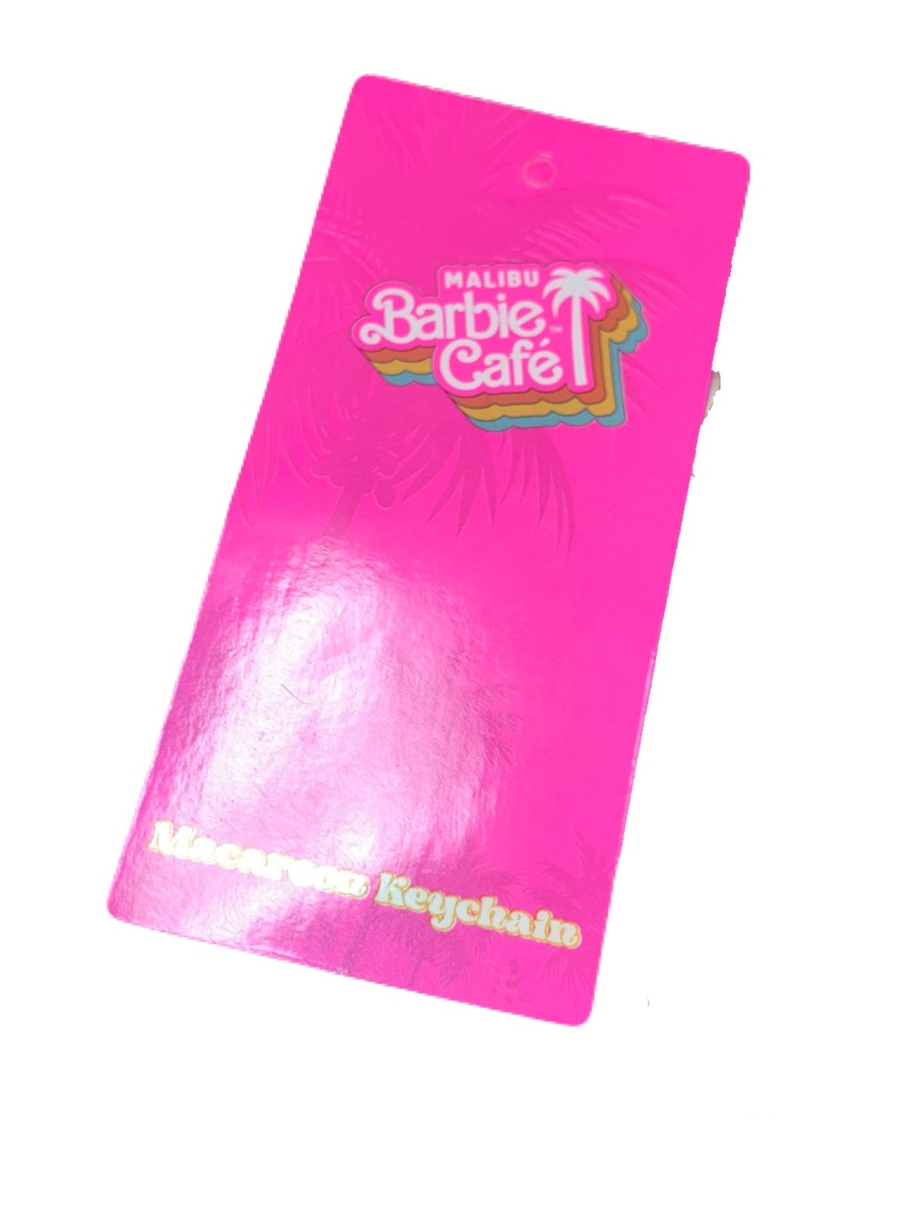 Boston exclusive Barbie Malibu Café Hot Pink Macaroon Keychain paper - Barbie